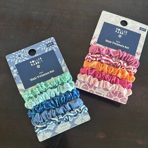 NWT Set of 10 Roller Rabbit Fabric Hair Ties